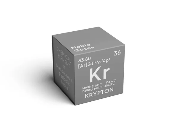 Krypton. Gases nobres. Elemento químico da tabela periódica de Mendeleev . — Fotografia de Stock