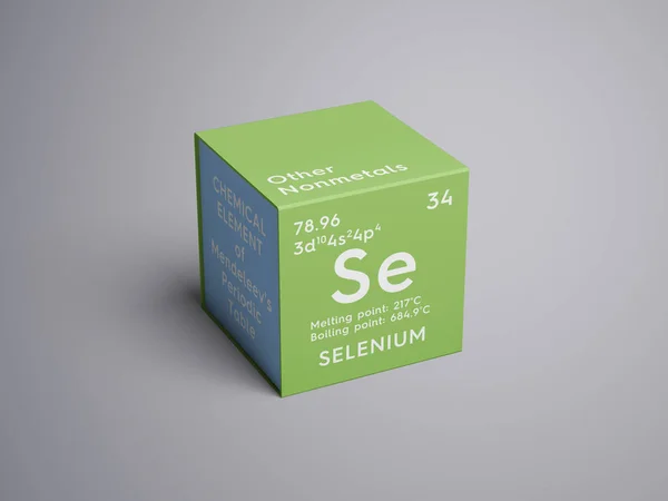 Selenium. Other Nonmetals. Chemical Element of Mendeleev's Periodic Table. — Stock Photo, Image