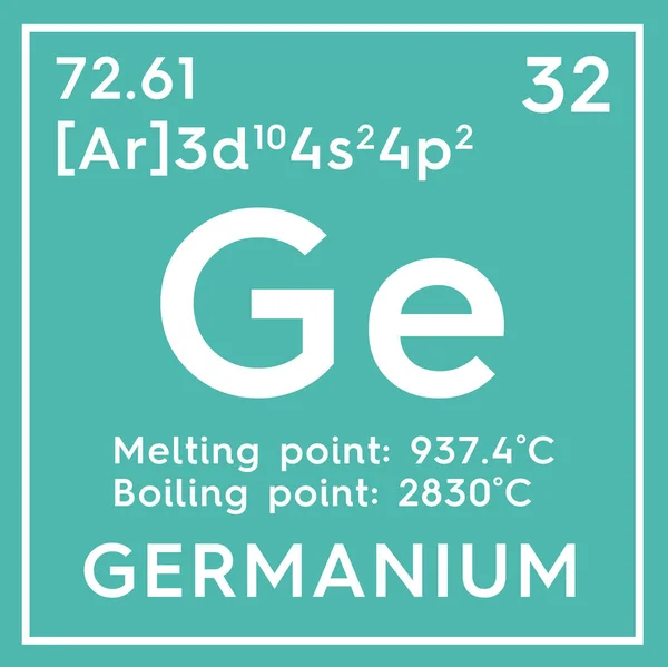 Germanium. Polokovy. Chemický prvek Mendělejevovy periodické tabulky. — Stock fotografie