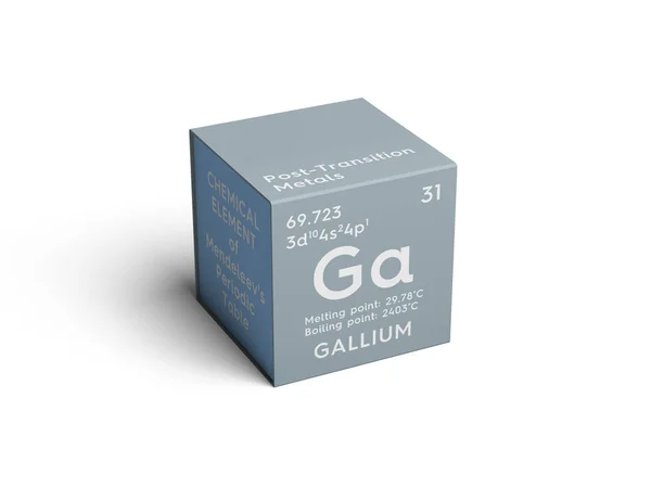 Gallium. Metalli post-transizione. Elemento chimico della tavola periodica di Mendeleev . — Foto Stock