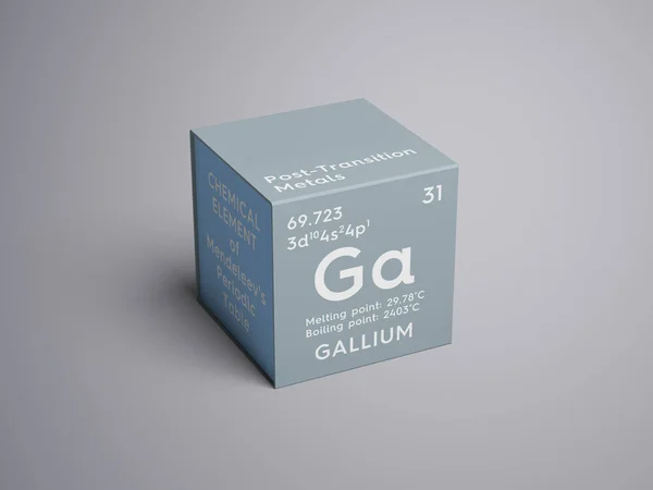 Gallium. Na overgang metalen. Scheikundig Element van Mendeleev van periodieke tabel. — Stockfoto
