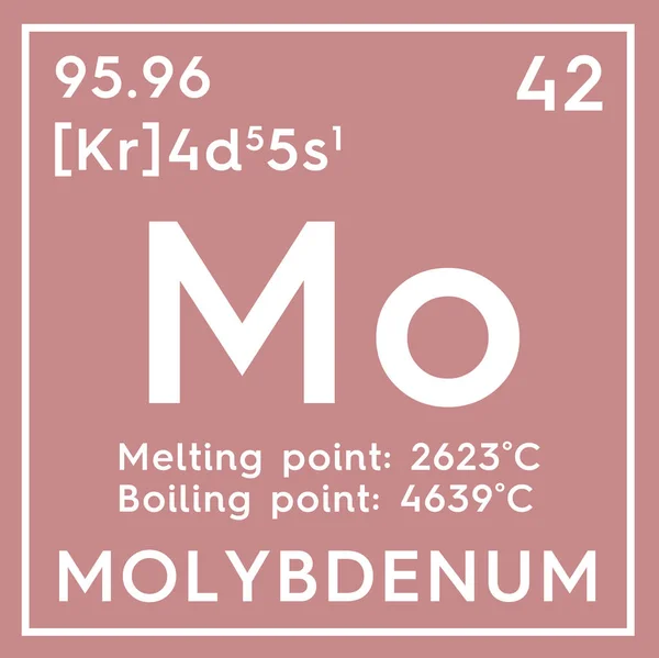 Μολυβδαίνιο. Μέταλλα μετάπτωσης. Το χημικό στοιχείο του περιοδικού πίνακα του Mendeleev. — Φωτογραφία Αρχείου