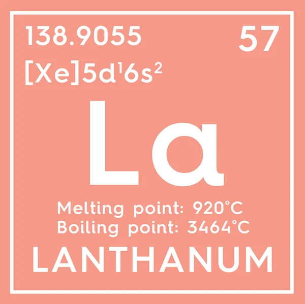 Lantan. Lanthanoids. Kimyasal Element Mendeleev'ın periyodik tablo. — Stok fotoğraf