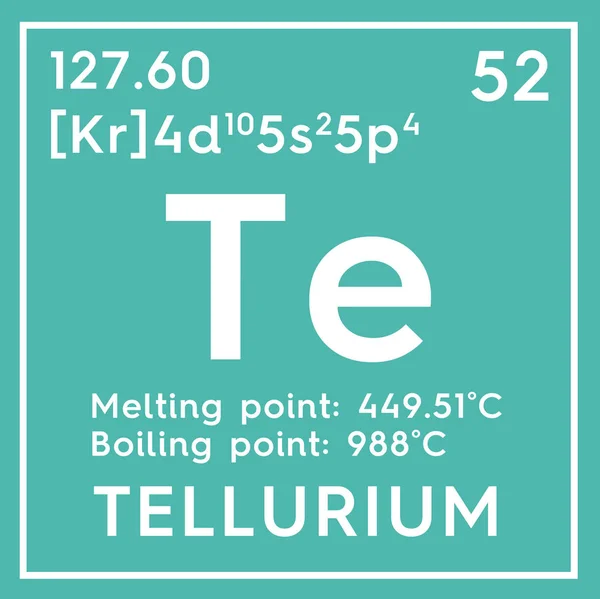 Tellurium. Metalloids. Chemical Element of Mendeleev's Periodic Table. — Stock Photo, Image