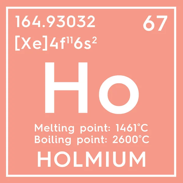 Holmium. Lanthanoids. Scheikundig Element van Mendeleev van periodieke tabel. — Stockfoto