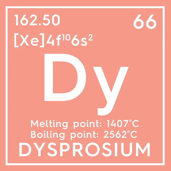 Dysprosium. Des lanthanoïdes. Élément chimique du tableau périodique de Mendeleev . — Photo