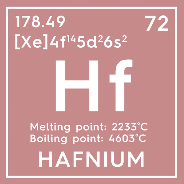 Hafnia. Přechodné kovy. Chemický prvek Mendělejevovy periodické tabulky. — Stock fotografie