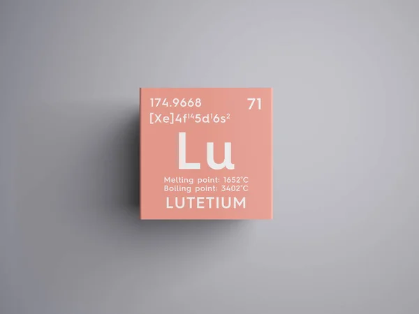 Lutécio. Lanthanoids. Elemento químico da tabela periódica de Mendeleev . — Fotografia de Stock