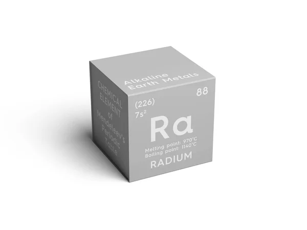 Radium. Kovy alkalických zemin. Chemický prvek Mendělejevovy periodické tabulky. — Stock fotografie