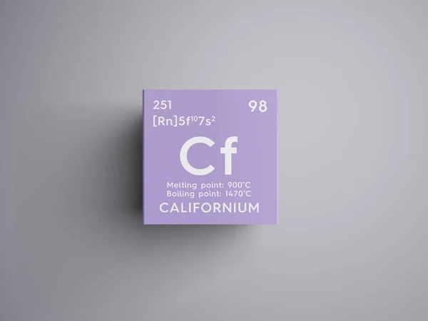 В Калифорнию. Актиноиды. Химический элемент периодической таблицы Менделеева . — стоковое фото