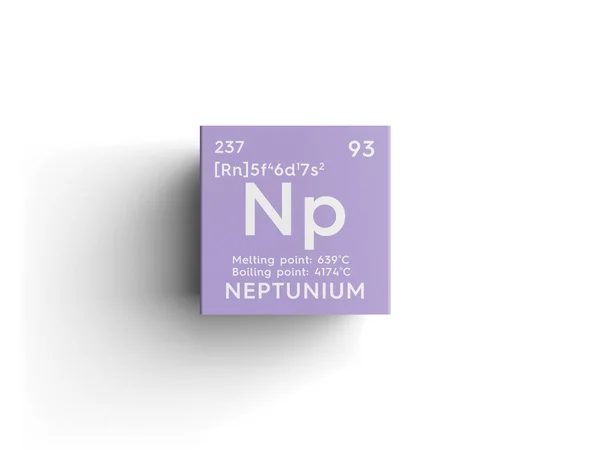 Neptunium. Actinoids. Chemical Element of Mendeleev's Periodic Table. — Stock Photo, Image