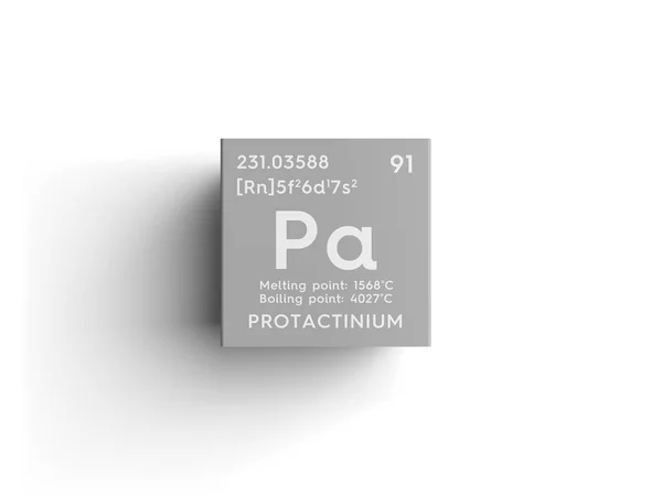 Protactínio. Actinóides. Elemento químico da tabela periódica de Mendeleev . — Fotografia de Stock