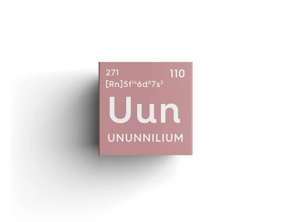 Ununnilium. Métaux de transition. Élément chimique du tableau périodique de Mendeleev . — Photo