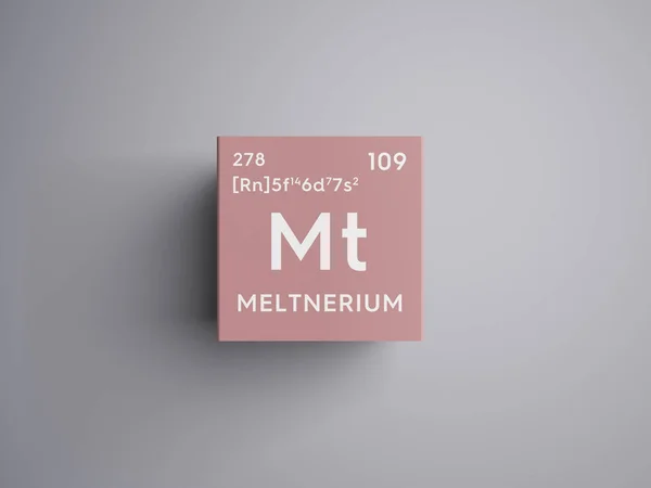 Meltnerium. Metales de transición. Elemento químico de la tabla periódica de Mendeleev . — Foto de Stock