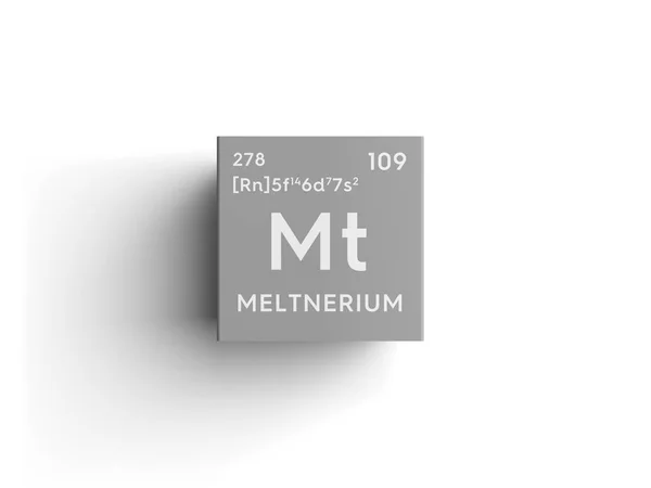 Meltnerium。遷移金属。メンデレーエフの周期表の元素. — ストック写真