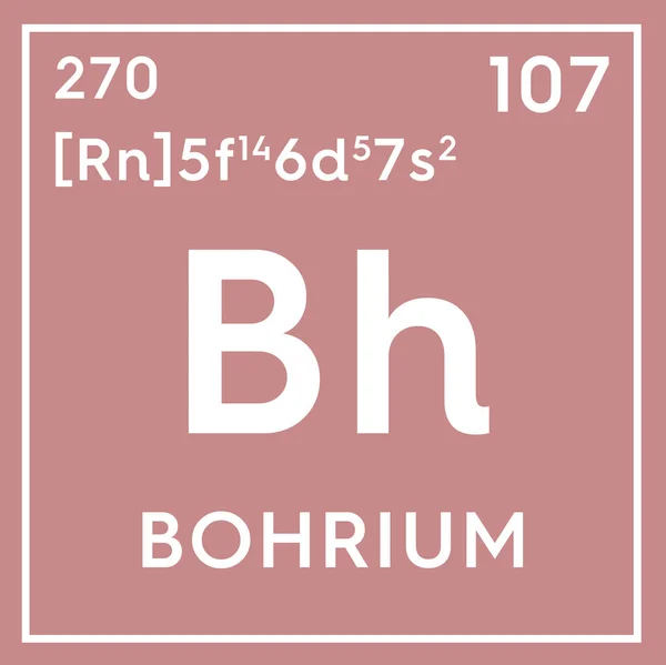 Bohrium. Metales de transición. Elemento químico de la tabla periódica de Mendeleev — Foto de Stock