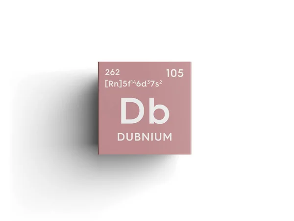 ドブニウム。遷移金属。メンデレーエフの周期表の元素. — ストック写真