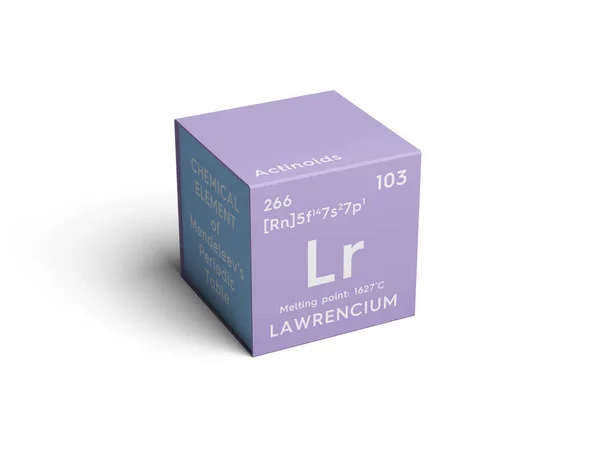 Lawrencium. Actinoides. Elemento químico de la tabla periódica de Mendeleev . —  Fotos de Stock
