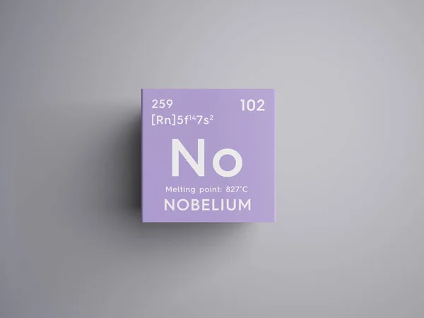 Nobelium. Gli attinoidi. Elemento chimico della tavola periodica di Mendeleev . — Foto Stock