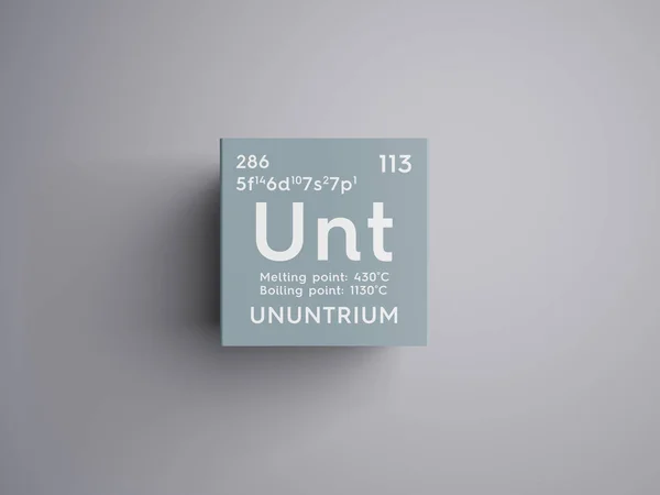 Ununtrium. Métaux post-transition. Élément chimique du tableau périodique de Mendeleev . — Photo