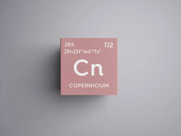 Copernicium. Metale przejściowe. Pierwiastek chemiczny z układu okresowego Mendelejewa. — Zdjęcie stockowe