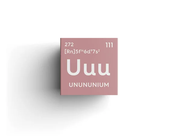 Unununium. Metale przejściowe. Pierwiastek chemiczny z układu okresowego Mendelejewa. — Zdjęcie stockowe