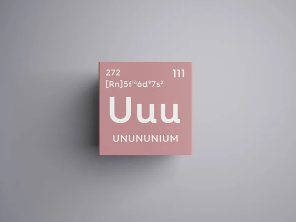 Unununium. Overgangsmetalen. Scheikundig Element van Mendeleev van periodieke tabel. — Stockfoto