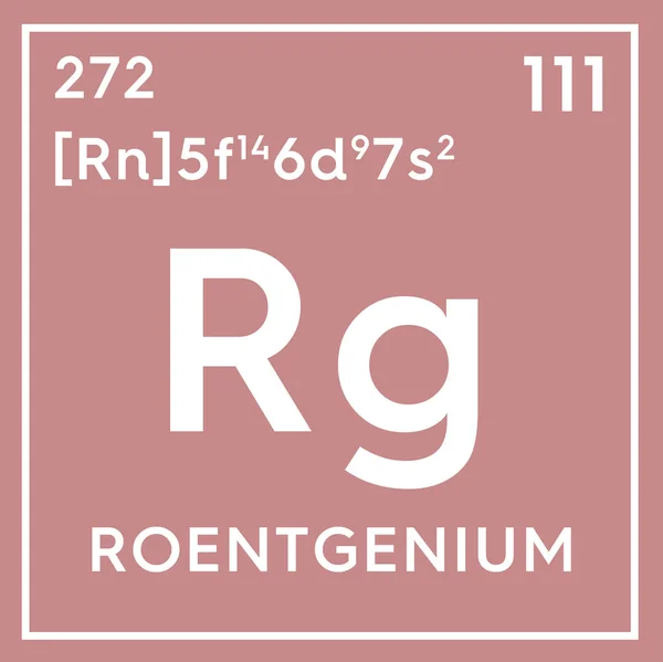 Roentgenium. Transition metals. Chemical Element of Mendeleev's Periodic Table. — Stock Photo, Image