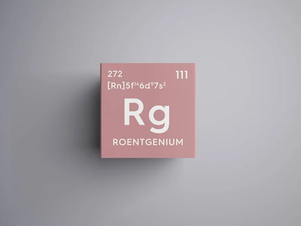 Roentgenium. Metales de transición. Elemento químico de la tabla periódica de Mendeleev . — Foto de Stock