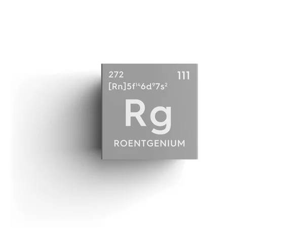 Röntgenium. Övergångsmetaller. Grundämne i periodiska systemet mendeleevs. — Stockfoto