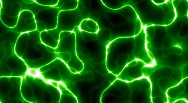 Yeşil elektrik yüksek volt ışıklar sorunsuz arka plan dokusu 