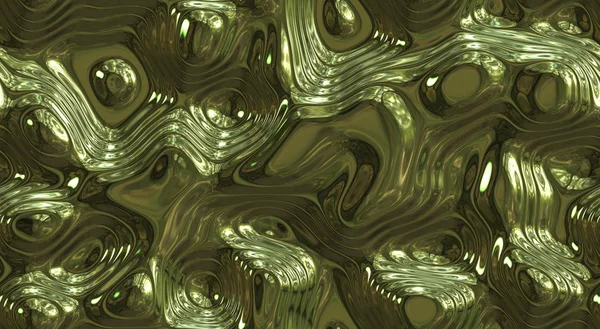 Zöld olvad. Folyékony fém zökkenőmentes háttér textúra — Stock Fotó