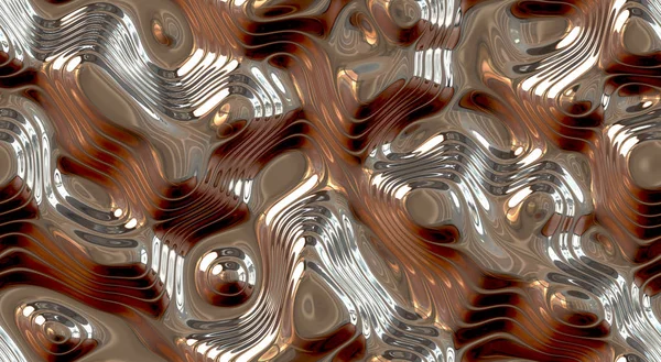 Ros chrome. Flytande metall sömlös bakgrund textur — Stockfoto