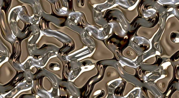 Chrome Melt. Textura de fundo sem costura de metal líquido — Fotografia de Stock