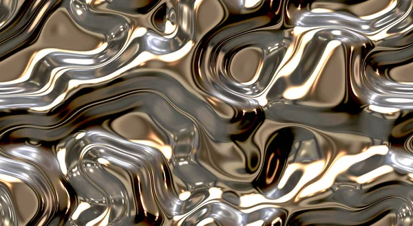 Chrome. Liquid Metal Seamless Background Texture — Stock Photo, Image