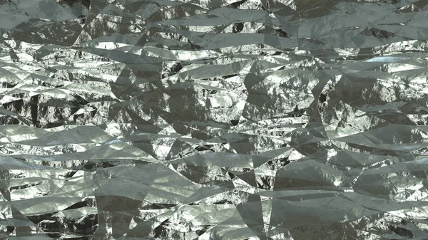 Silver Crumpled Foil Textura de fundo sem costura — Fotografia de Stock