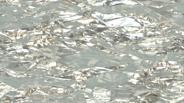 Silver Crumpled Foil Seamless Background Texture — Stok Foto