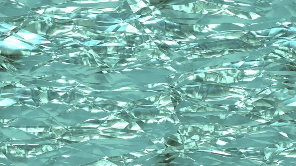 Pistachio Crumpled Foil Seamless Background Texture — Stock Photo, Image