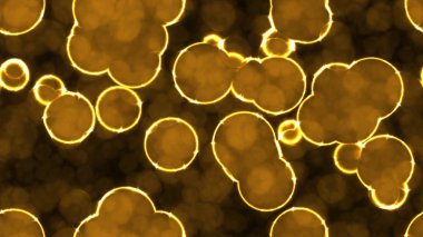 Yellow Luminescent Glowing Cells Seamless Background Textures
