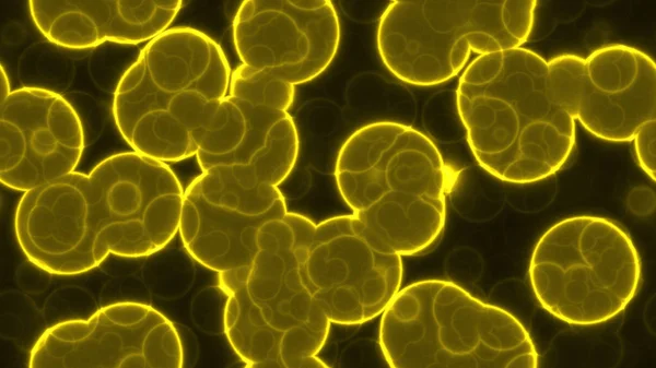 Yellow Luminescent Glowing Cells Seamless Background Textures — Stock Photo, Image