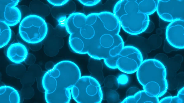 Blue Luminescent Glowing Cells Seamless Background Textures — Stock Photo, Image