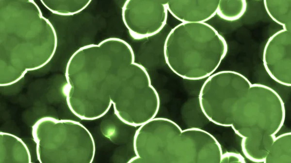Grün leuchtende leuchtende Zellen nahtlose Hintergrundtexturen — Stockfoto