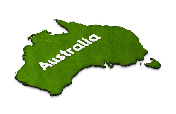 Carte de l'Australie. Illustration isométrique 3D . — Photo