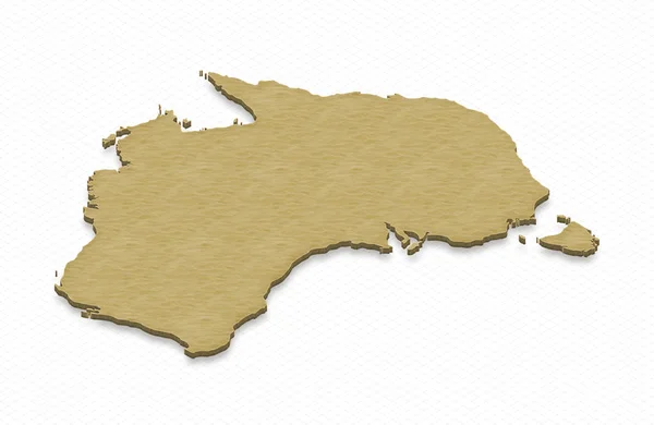 Carte de l'Australie. Illustration isométrique 3D . — Photo