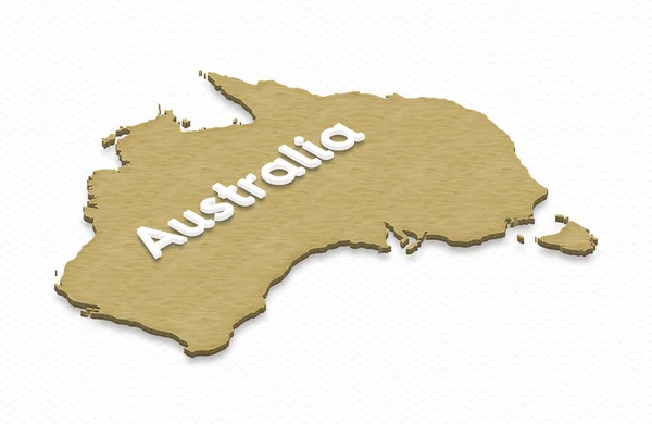 Mapa de Australia. Ilustración isométrica 3D . —  Fotos de Stock