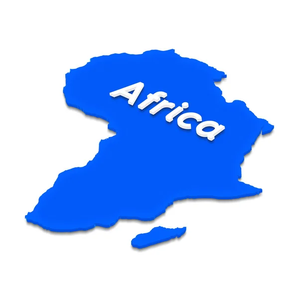Karte von Afrika. 3D-isometrische Abbildung. — Stockfoto