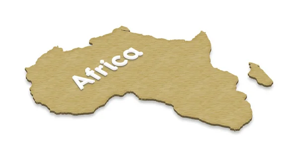 Carte de l'Afrique. Illustration isométrique 3D . — Photo