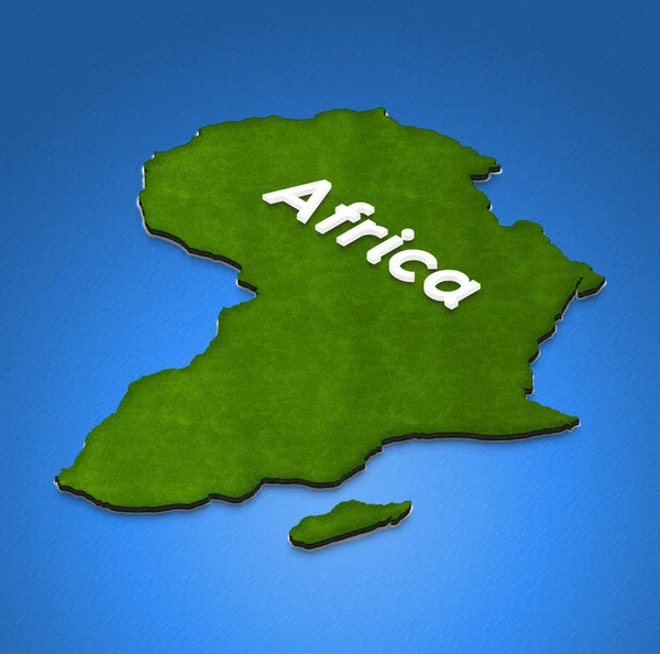 Mapa da África. Ilustração isométrica 3D . — Fotografia de Stock