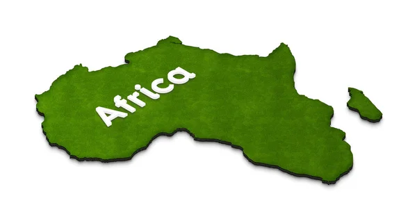 Karta över Afrika. 3D Isometrisk illustration. — Stockfoto