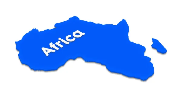 Térkép Afrika. 3D-s izometrikus illusztráció. — Stock Fotó